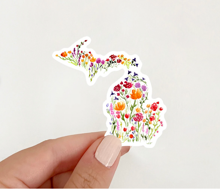 Michigan Floral Magnet, local artist