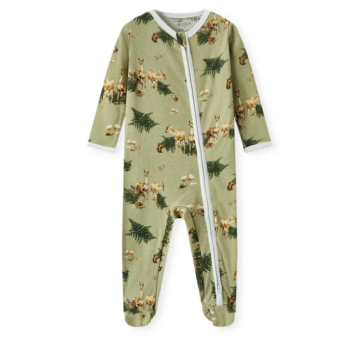 Forest Party Footed Zipper Romper