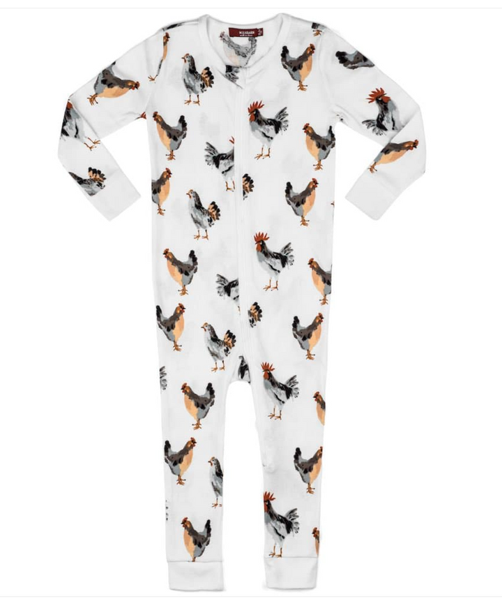 Chicken  Zipper Romper