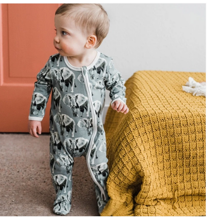 Highland Cow Footed Zipper Romper