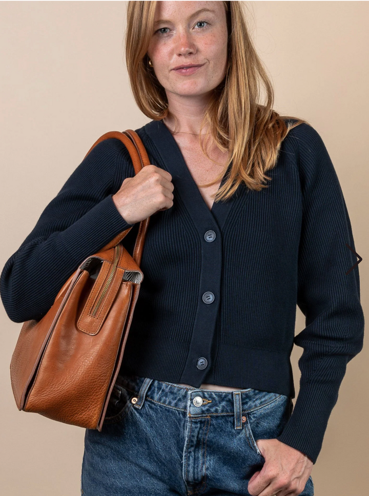 Kate Leather Bag in Cognac or Black