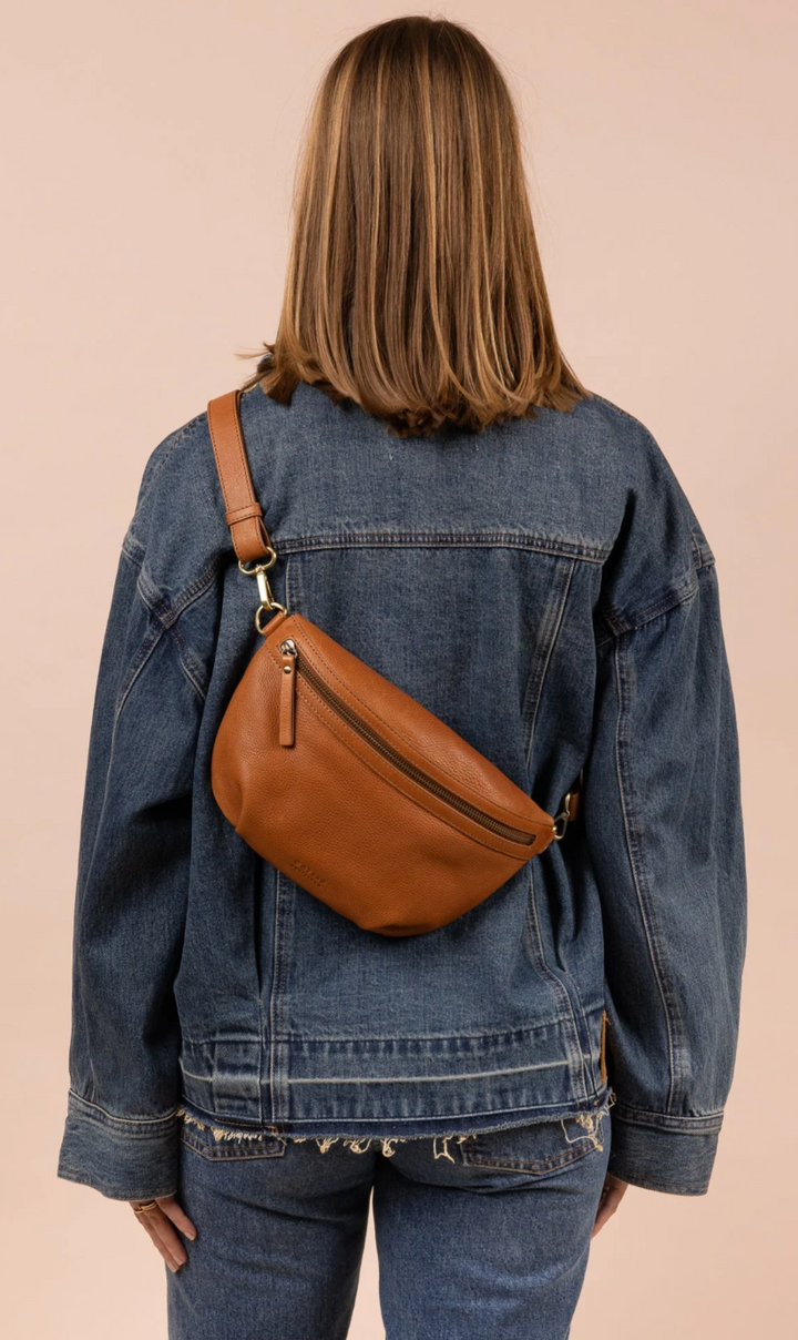 Milo Leather Bum Bag in Cognac or Black