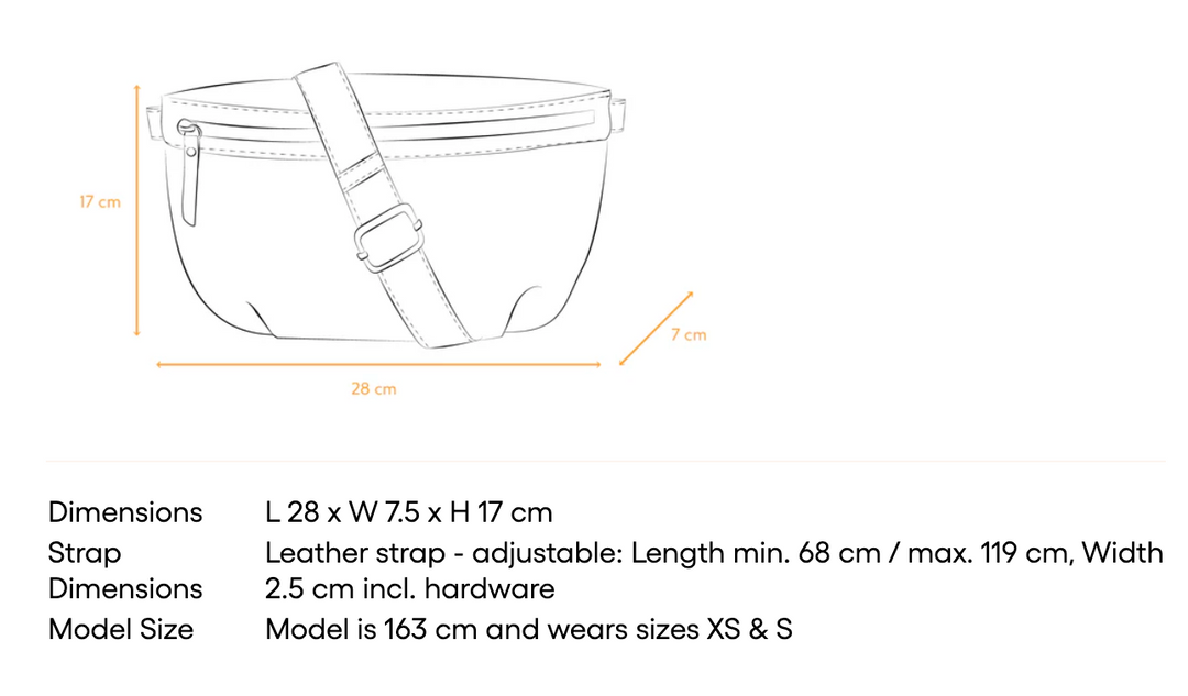 Milo Leather Bum Bag in Cognac or Black