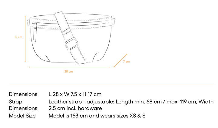 Milo Leather Bum Bag in Cognac or Black