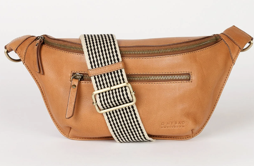 Drew Leather Bum Bag in Black or Cognac