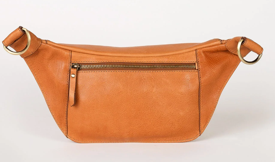 Drew Leather Bum Bag in Black or Cognac