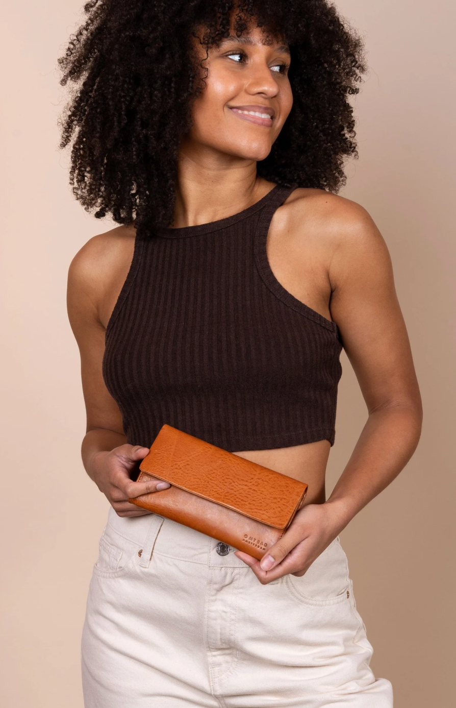 Pau's Leather Pouch in Cognac or Black