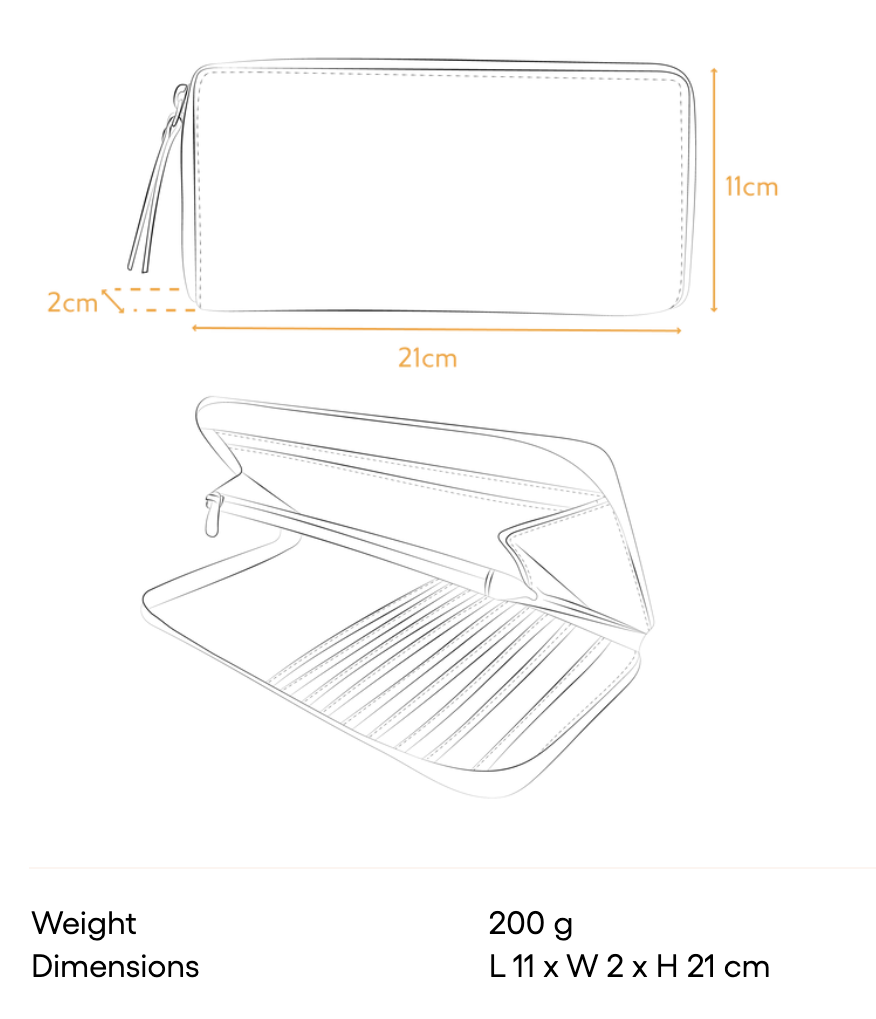 Sonny Leather Wallet in Cognac or Black