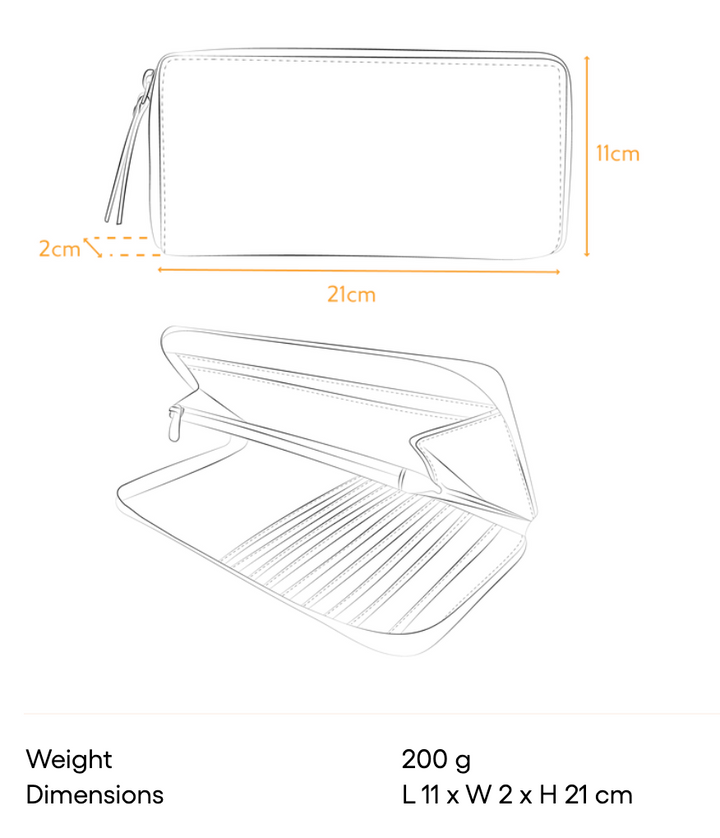 Sonny Leather Wallet in Cognac or Black