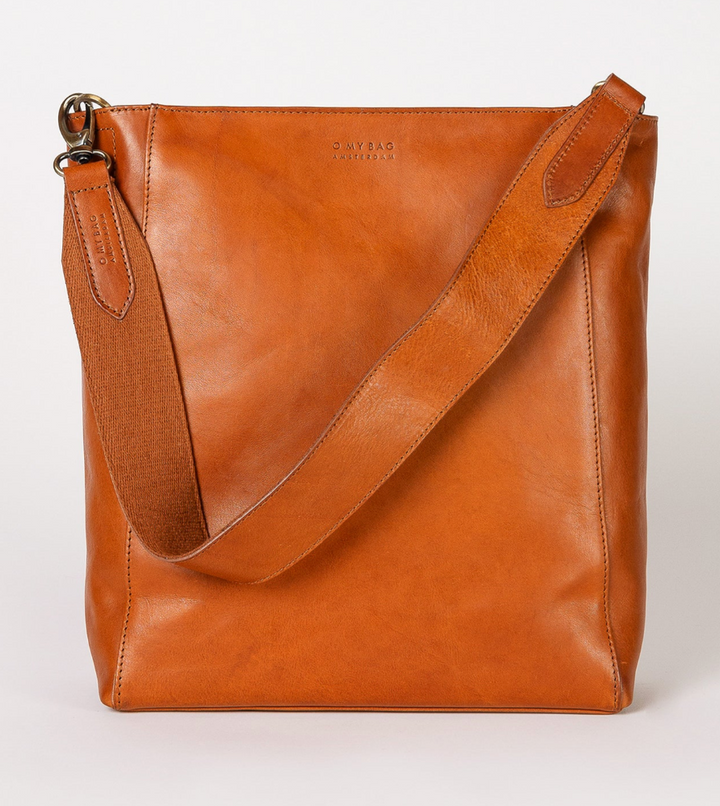 Sofia Leather Tote in Cognac or Black