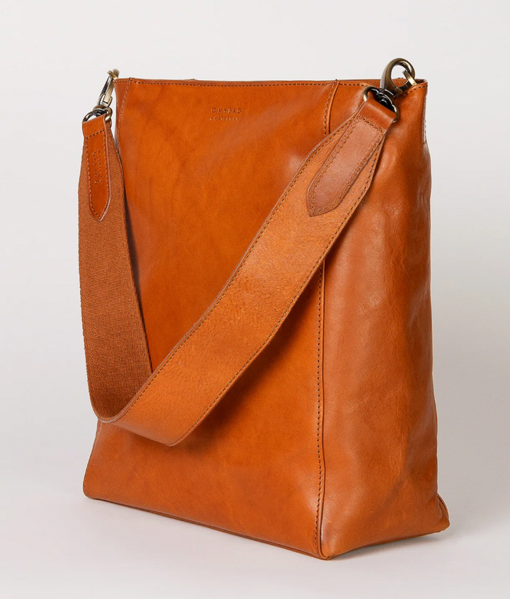 Sofia Leather Tote in Cognac or Black