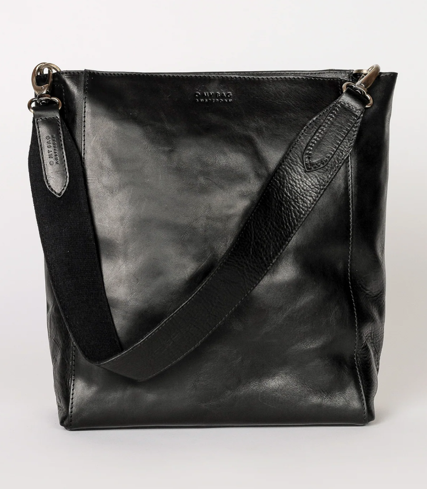 Sofia Leather Tote in Cognac or Black