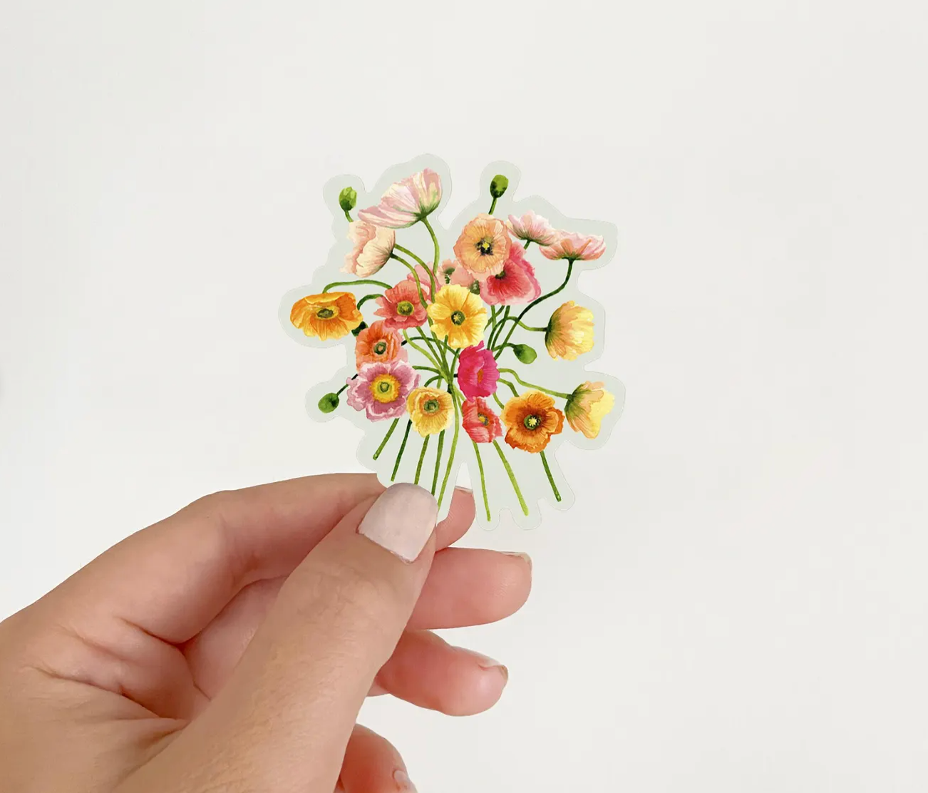 Poppies Vinyl Sticker, Local Artist – Poppy Things