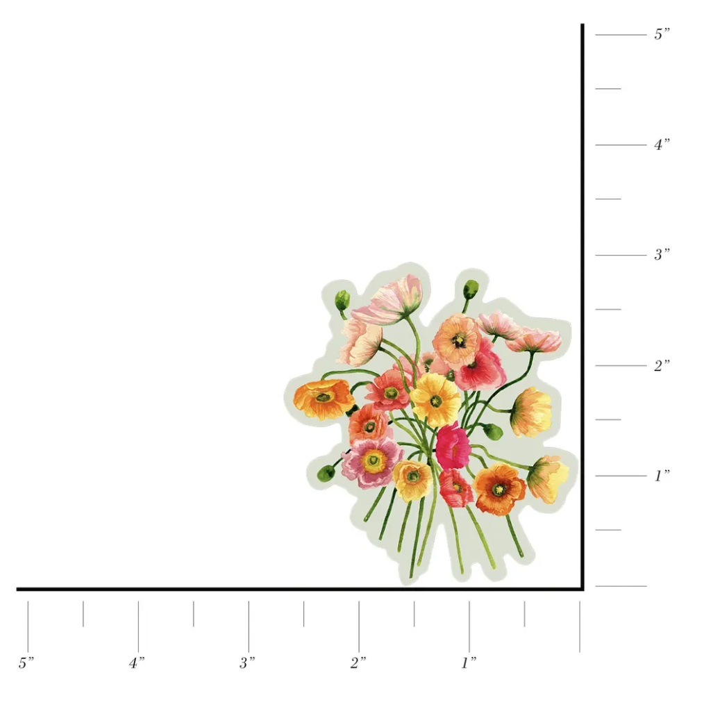Poppies Vinyl Sticker