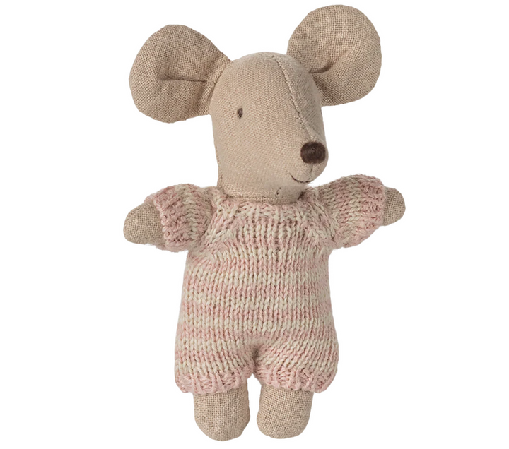 Baby Mouse in Carry Cot, Rose