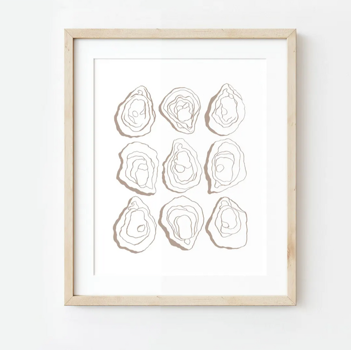 Modern Oyster Print, Local Artist (3 sizes)