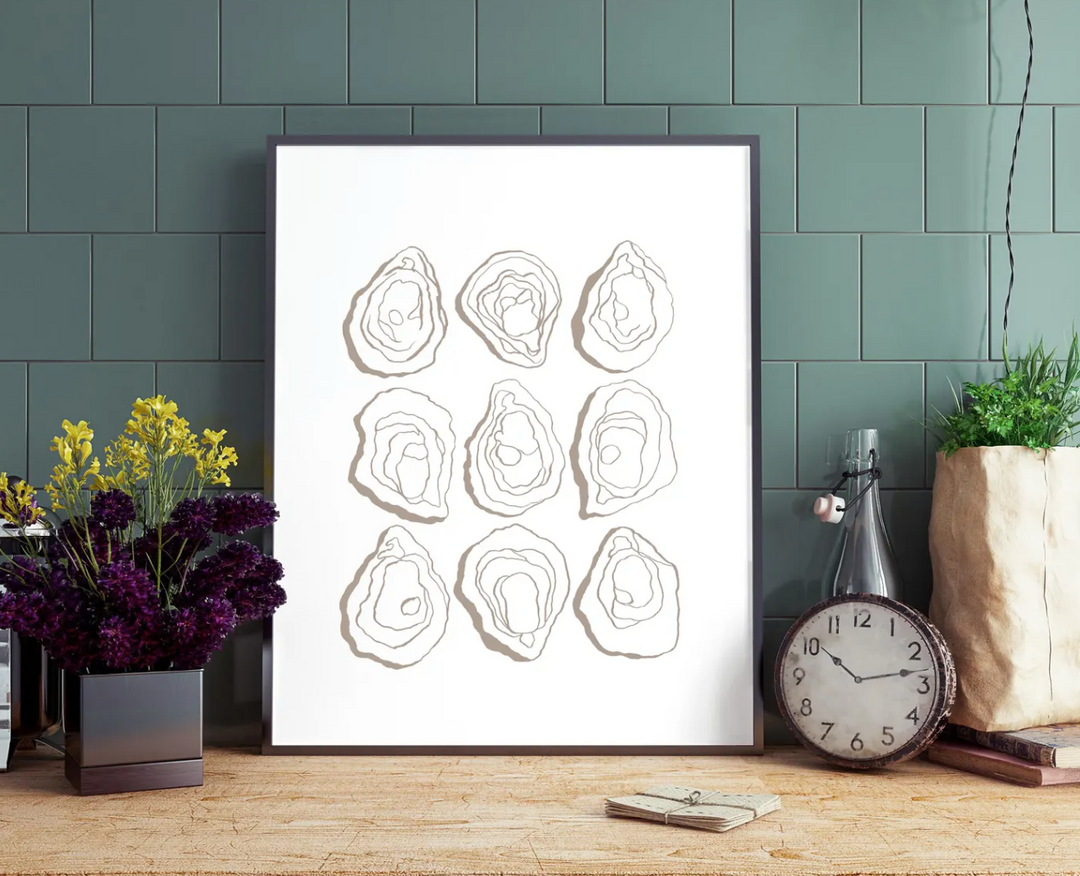 Modern Oyster Print, Local Artist (3 sizes)