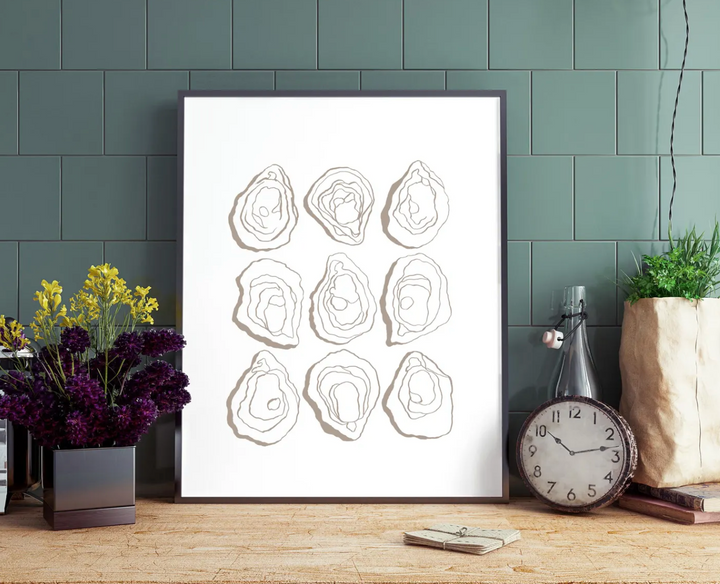 Modern Oyster Print, Local Artist (3 sizes)