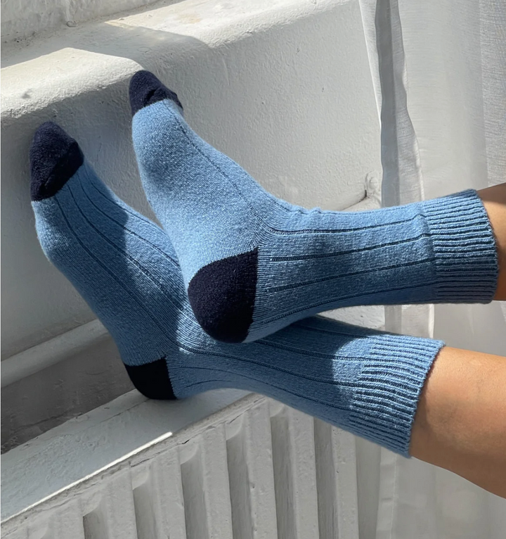 Classic Cashmere Socks in Bluebell