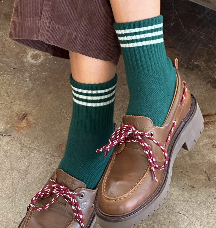 Girlfriend Socks in Hunter Green