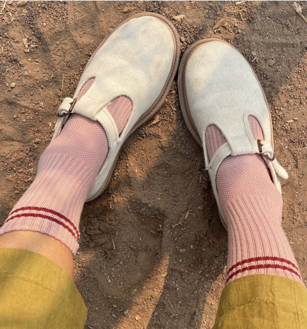 Boyfriend Socks in Vintage Pink
