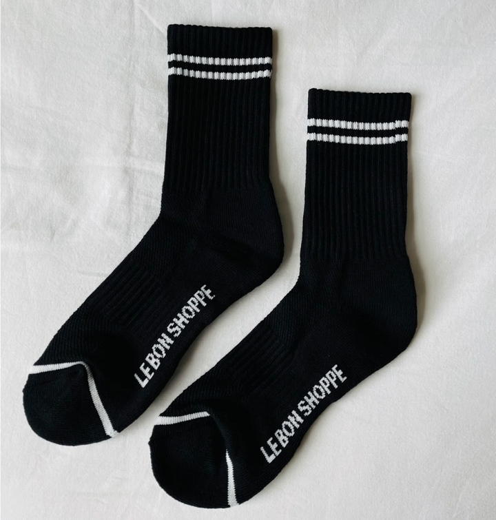 Boyfriend Socks in Noir