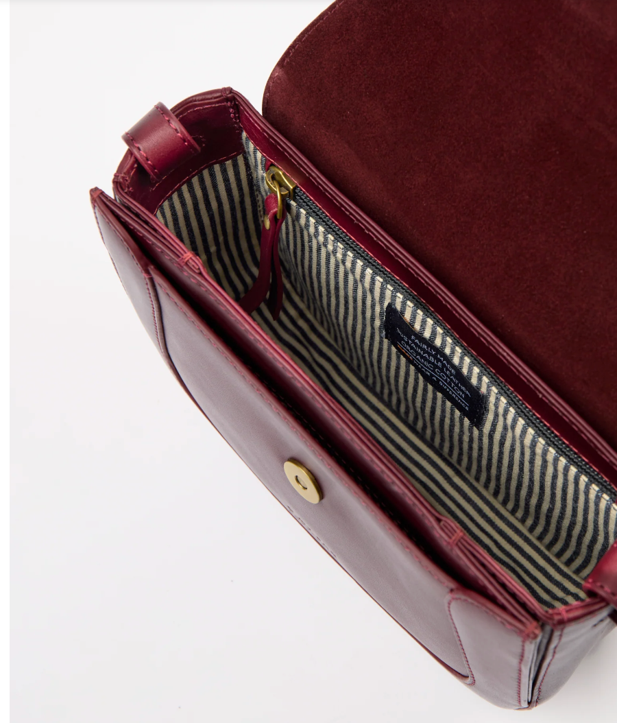Nina Classic Leather in Dark Cherry or Cognac