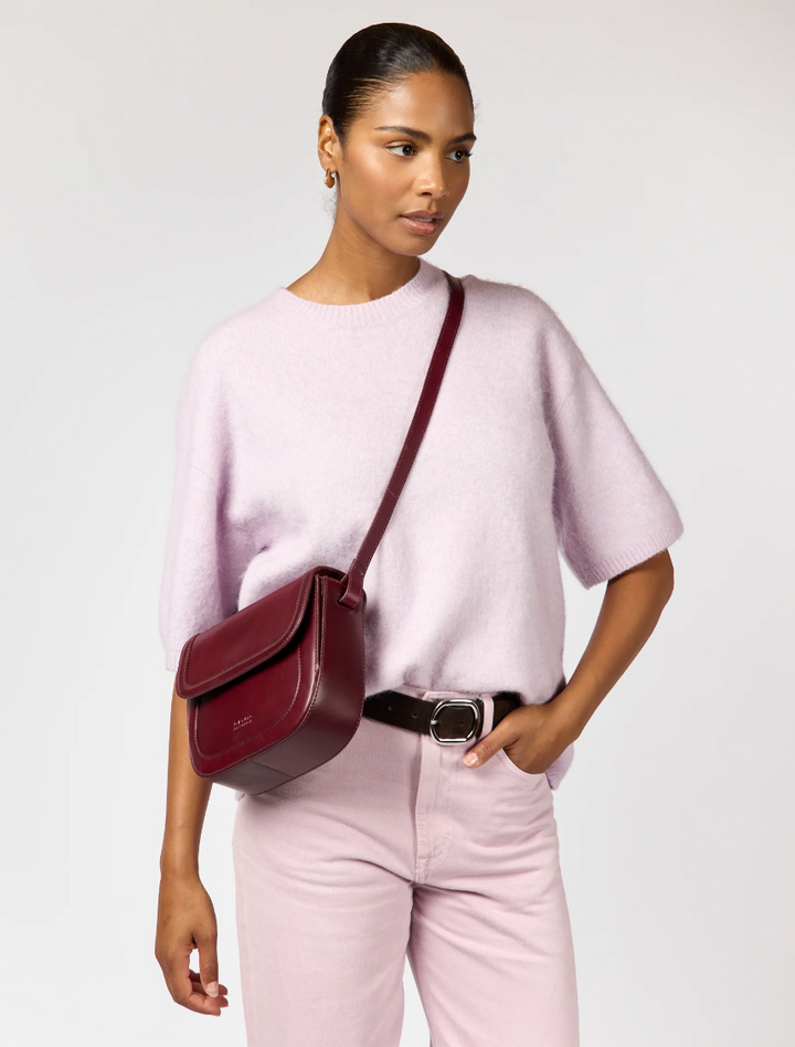 Nina Classic Leather in Dark Cherry or Cognac