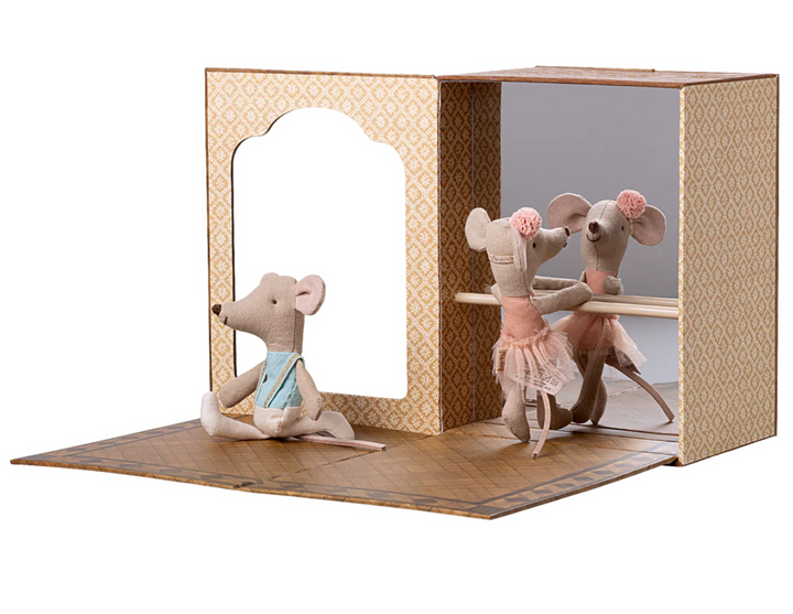 Ballet Mice in Dance Studio, Little Sister & Little Brother