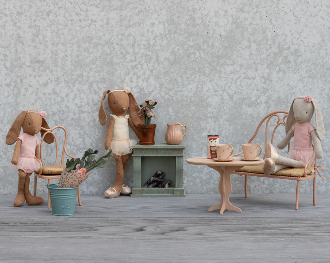 Vintage Mini Bench, Mouse, Dark Powder