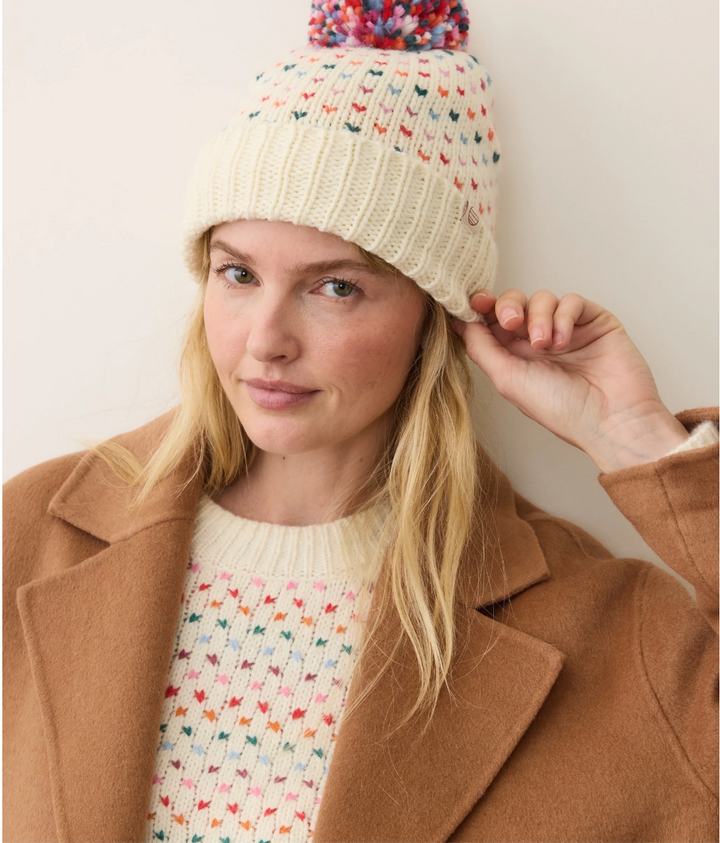 Rainbow Pom Beanie