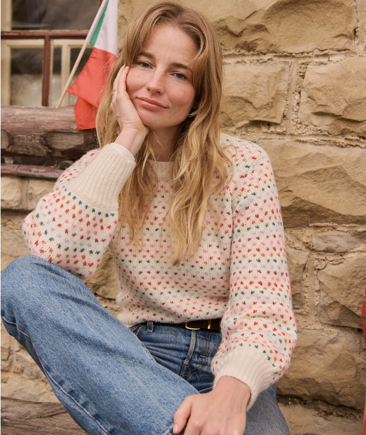 Alma Crewneck Sweater in Rainbow