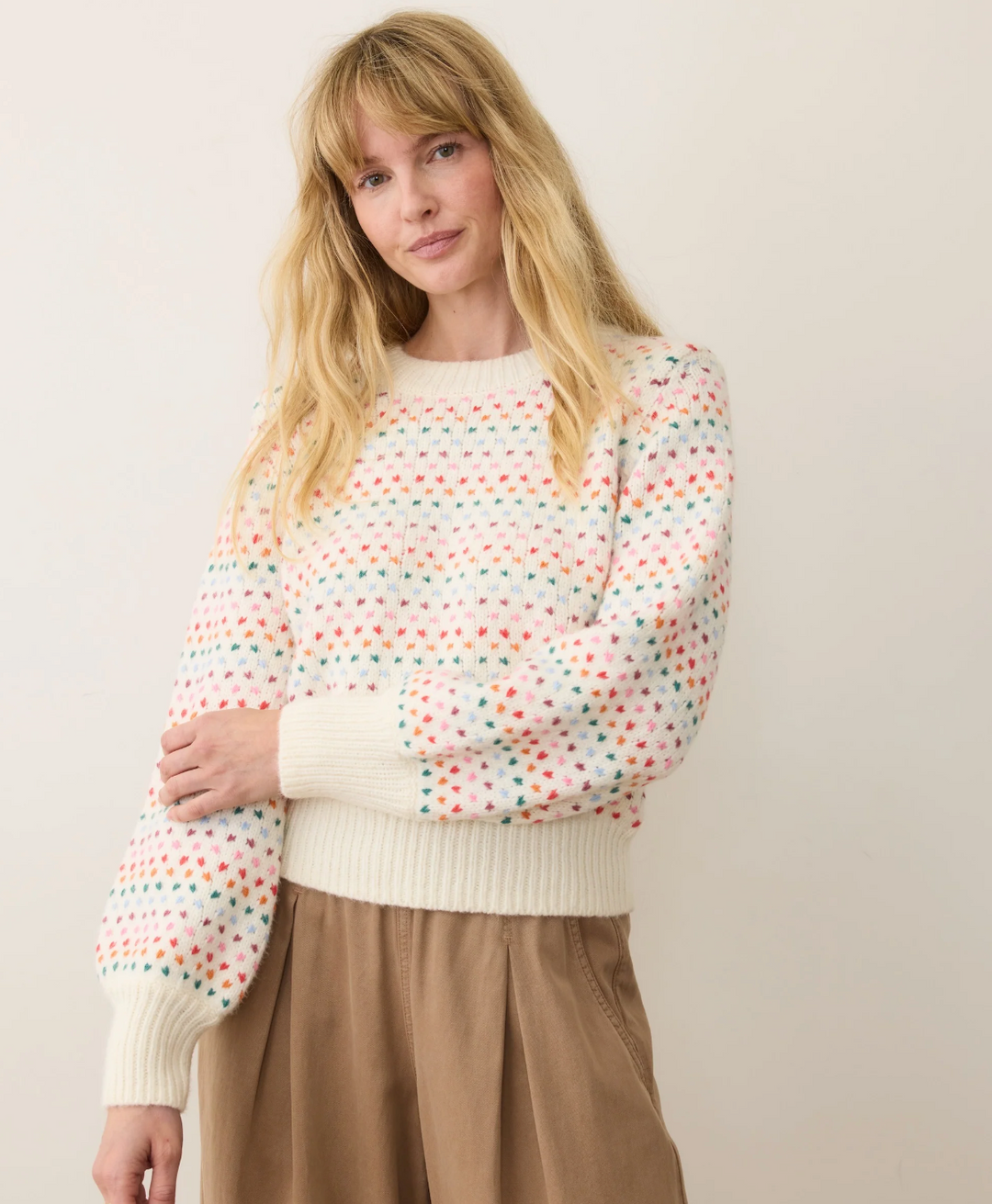 Alma Crewneck Sweater in Rainbow