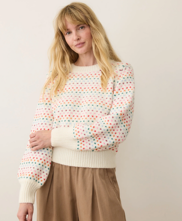 Alma Crewneck Sweater in Rainbow