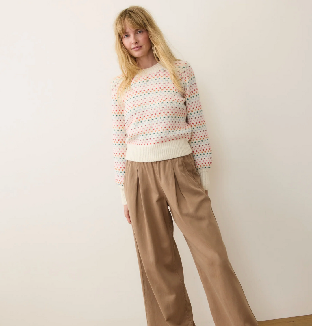 Alma Crewneck Sweater in Rainbow