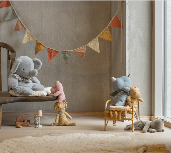 Safari Friends, Medium Rhino in Dusty Blue