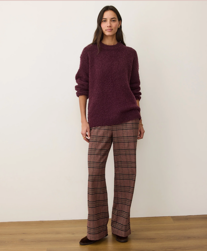 Allison Moleskin Trouser in Warm Plaid