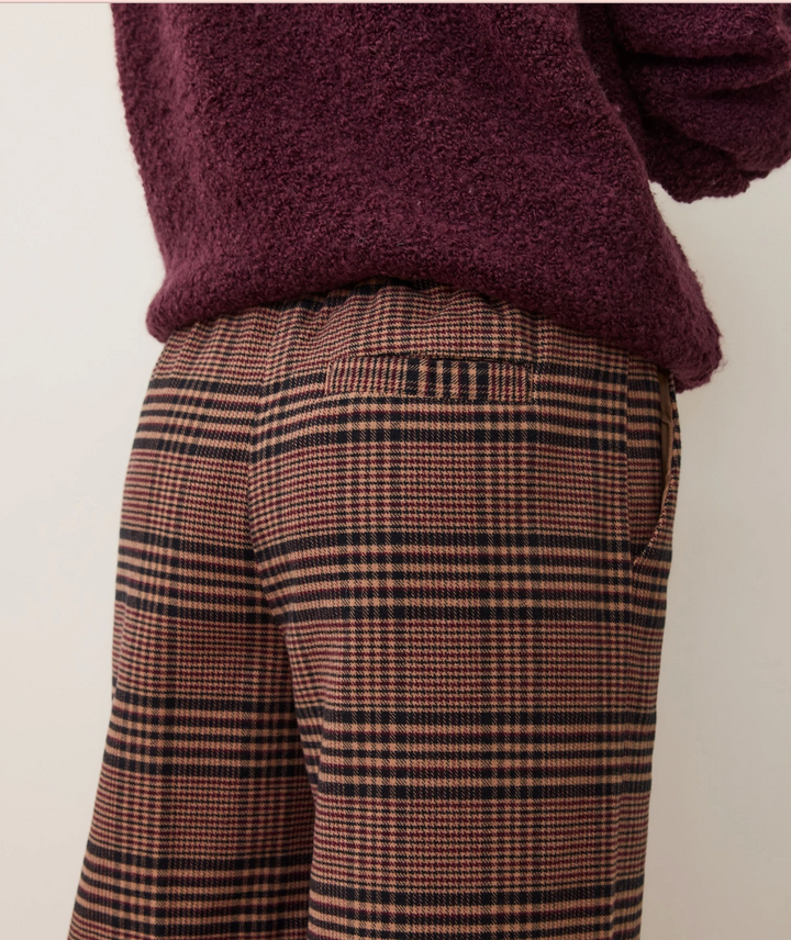 Allison Moleskin Trouser in Warm Plaid