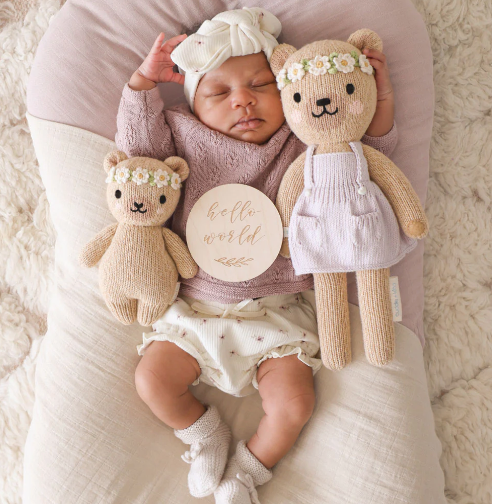 Baby Honey Bear with Floral Crown