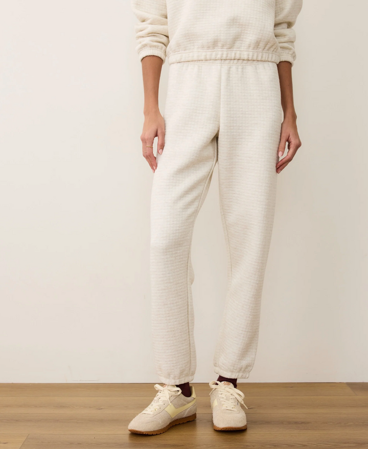 Corbet Quilted Jogger in Oatmeal