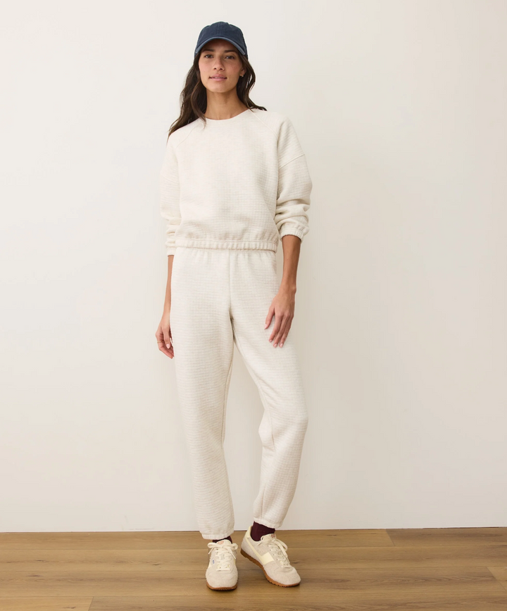 Corbet Quilted Jogger in Oatmeal