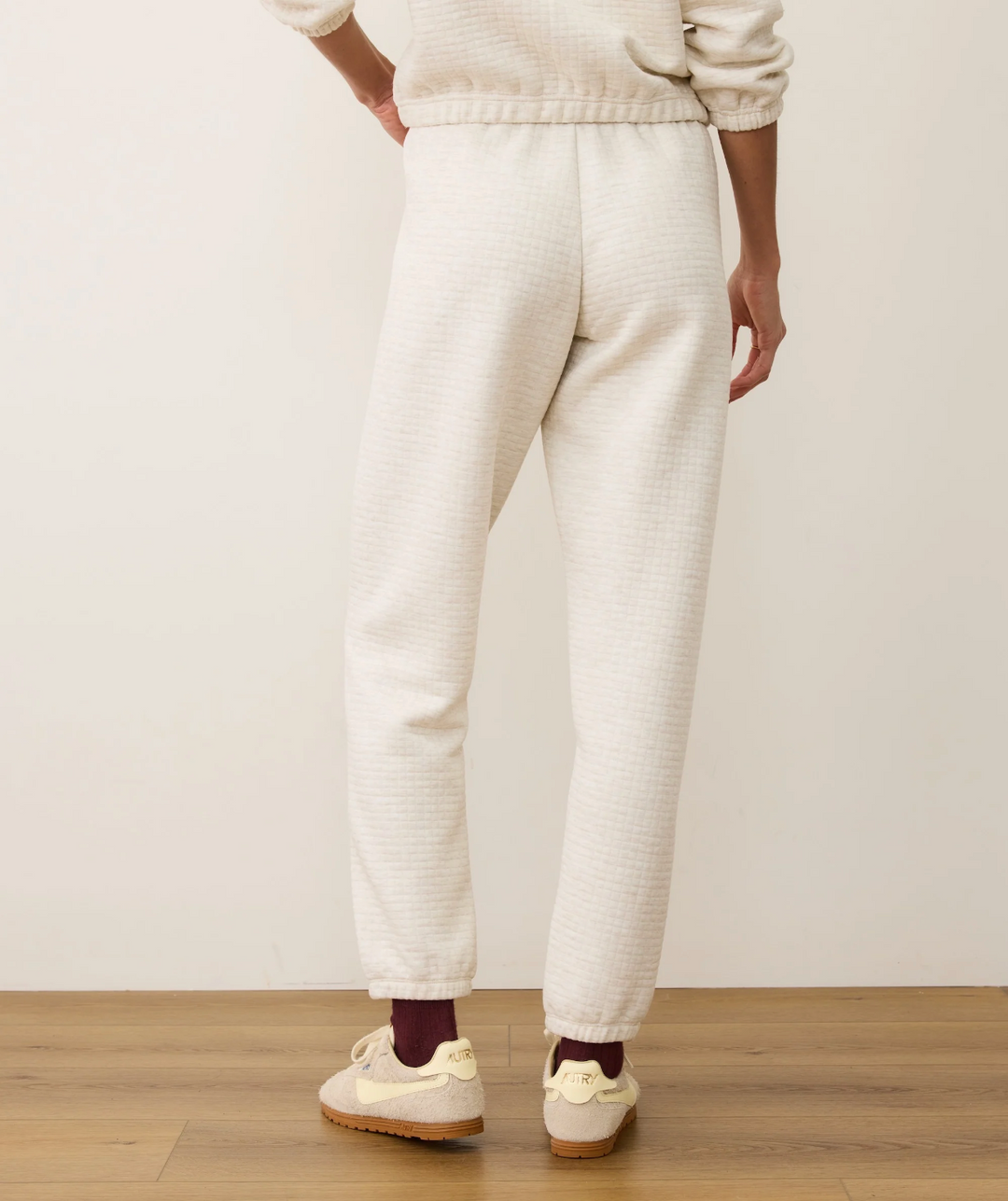Corbet Quilted Jogger in Oatmeal