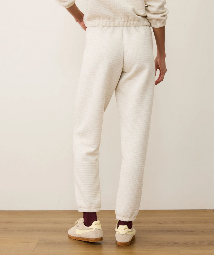 Corbet Quilted Jogger in Oatmeal
