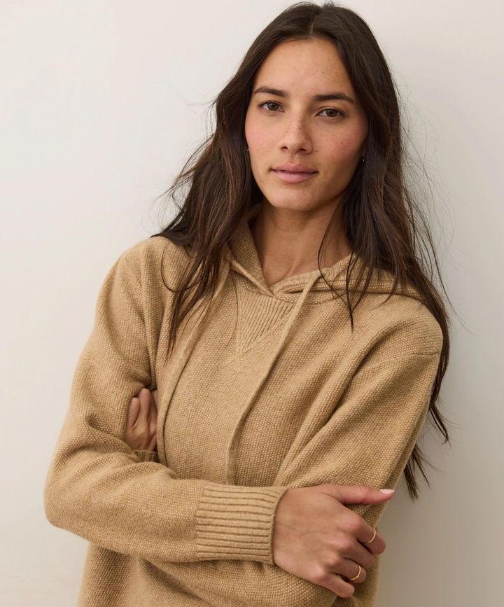 Chalet Knit Hoodie in Toffee