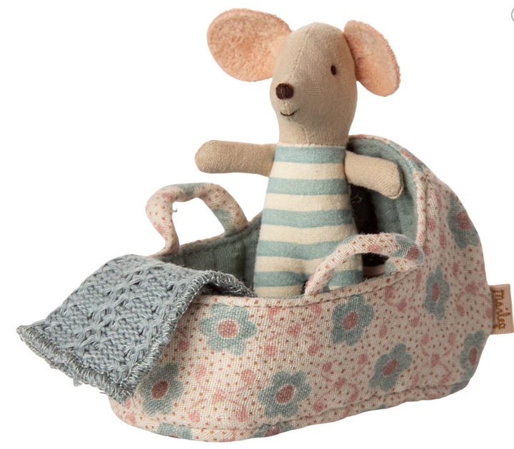 Carry Cot for Baby Mouse in Blue