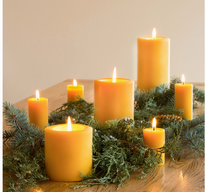 Pure Beeswax Pillar Candle 2"x3"