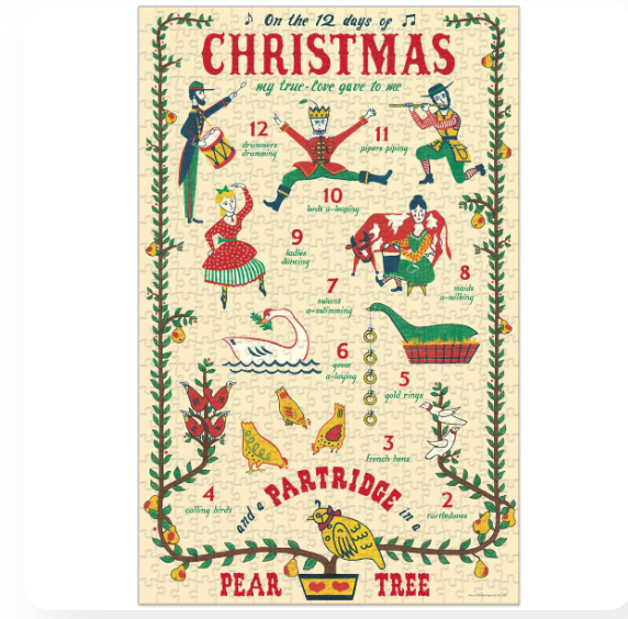 12 Days of Christmas 500 Piece Puzzle