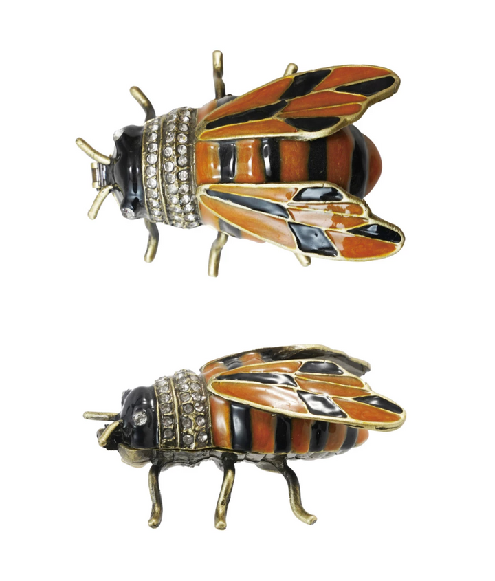 Enamel Bee Trinket Box