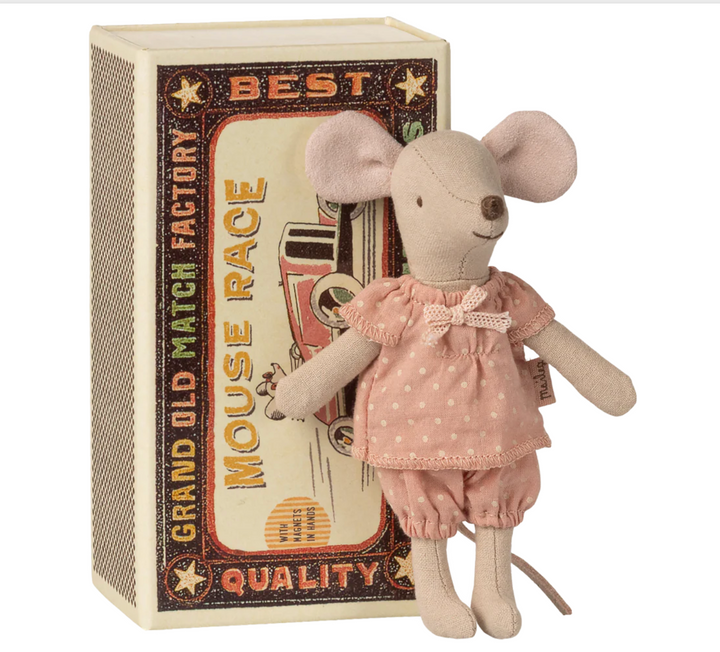 Big Sister Mouse in Matchbox, Polka Dot Pyjamas