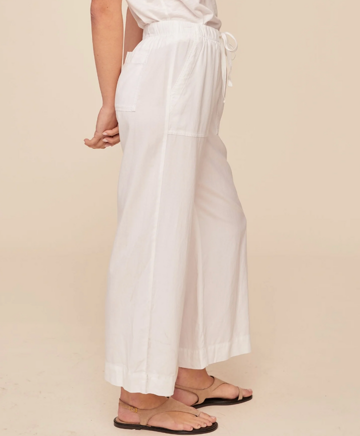 Wide Leg Crop in White